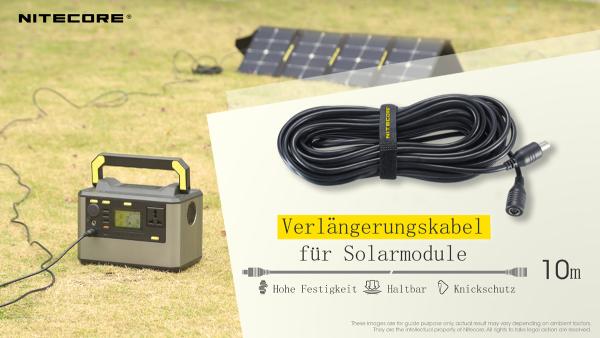 NITECORE - VERLÄNGERUNGSKABEL FÜR SOLARPANEL - 10 METER